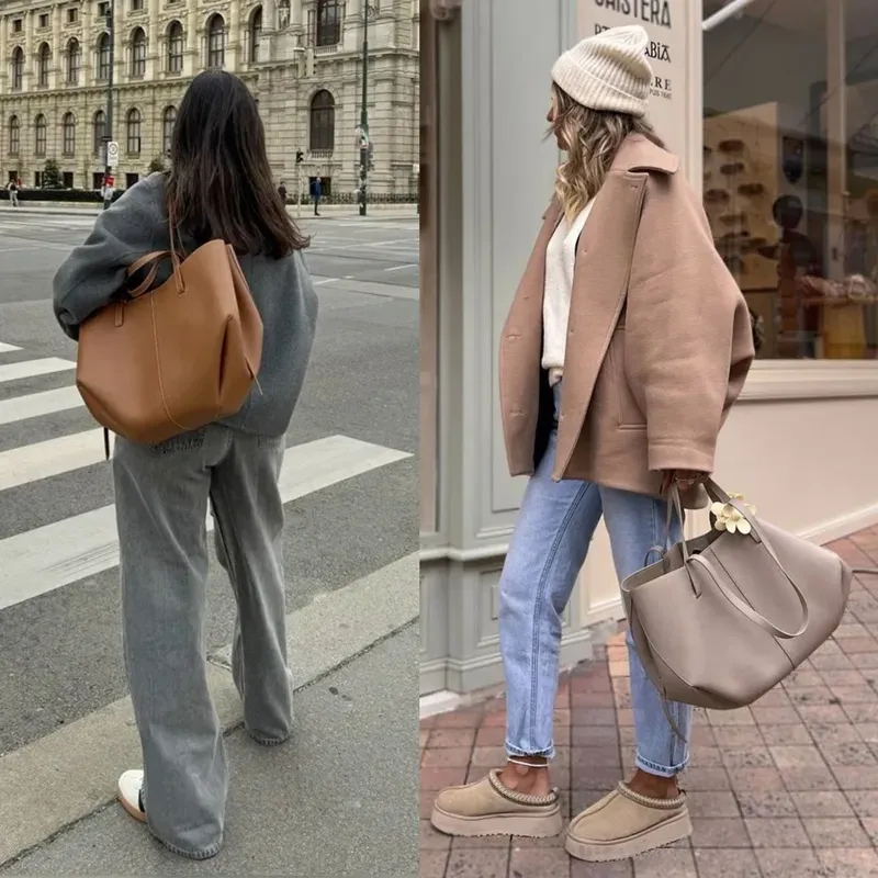 France Designer New Arrival Cyme bag Tote Brown Leather Crossbody Capacity Shoulder Strap French Minimalist Style Large Small Wings Bag