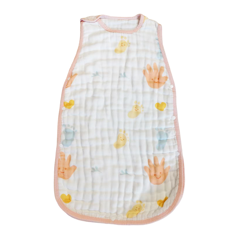 Sleeveless vest style pajamas, children's anti kick sleeping bag, baby sleeping bag, spring and summer thin bamboo cotton gauze 36*58