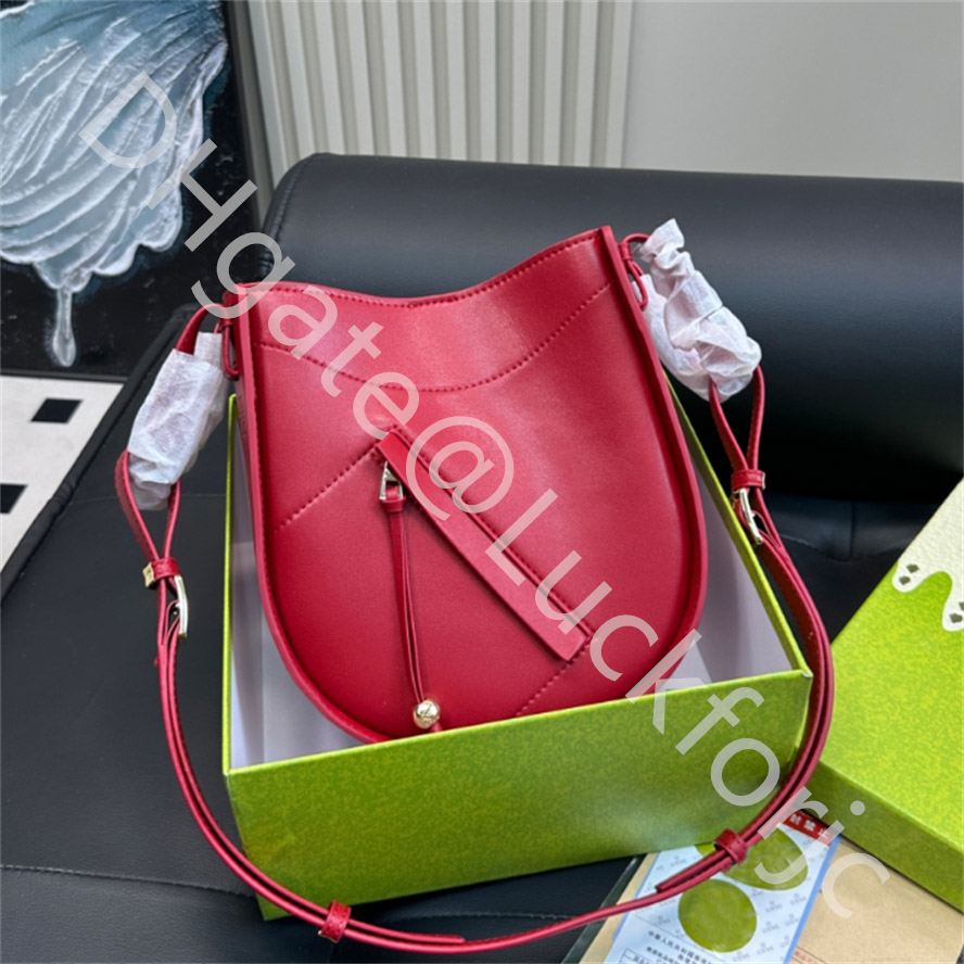 Fashion Designer Hammock Slice Shoulder Bags Women Shiny Calfskin Crossbody Handbag Cosmetic Bags Size 21x22cm