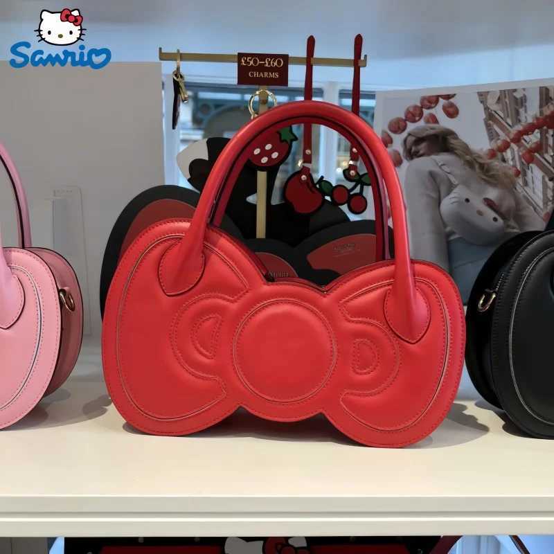 Sanrio New Hello Kitty Cute Y2k Girl Handheld Bow Bag Kitty Anime Periphery Crossbody Bag Girlfriend Valentines Day Gift w250619