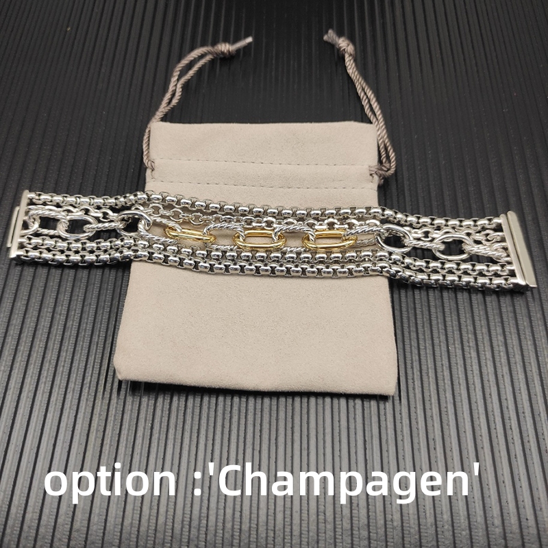 (Order by pic in opt, not by desc) Designer Jewelry Narrow Single Circle Snake Designers Bracelet Gold Bracelets Bangle Party Trendy multi-row chain bracelet