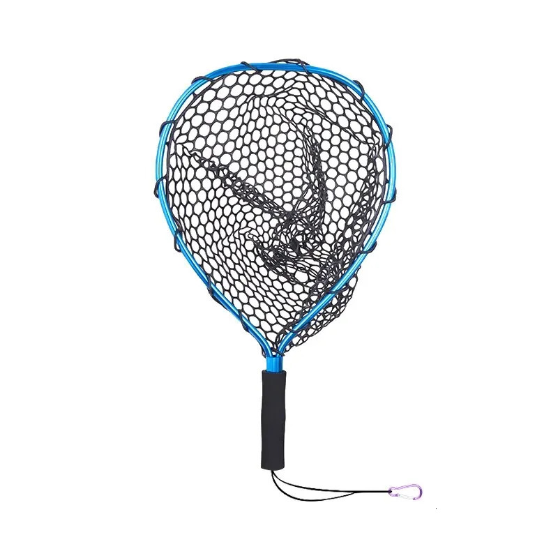 TAIYU Portable Fishing Nets Ultralight Aluminum Alloy Silicone Wear Resistance Mesh Hand Dip Casting Landing Net for Fly Fishing 250614