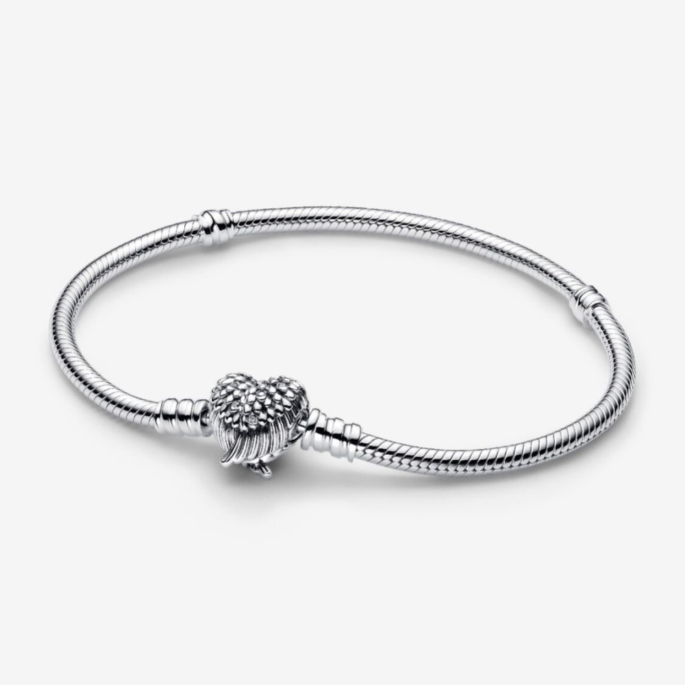 Hot Fashion Women Men Girls Silver Gold Stainless Steel White Zircon Love Heart Moon Round Snake Chain Bracelets Jewelry Gift