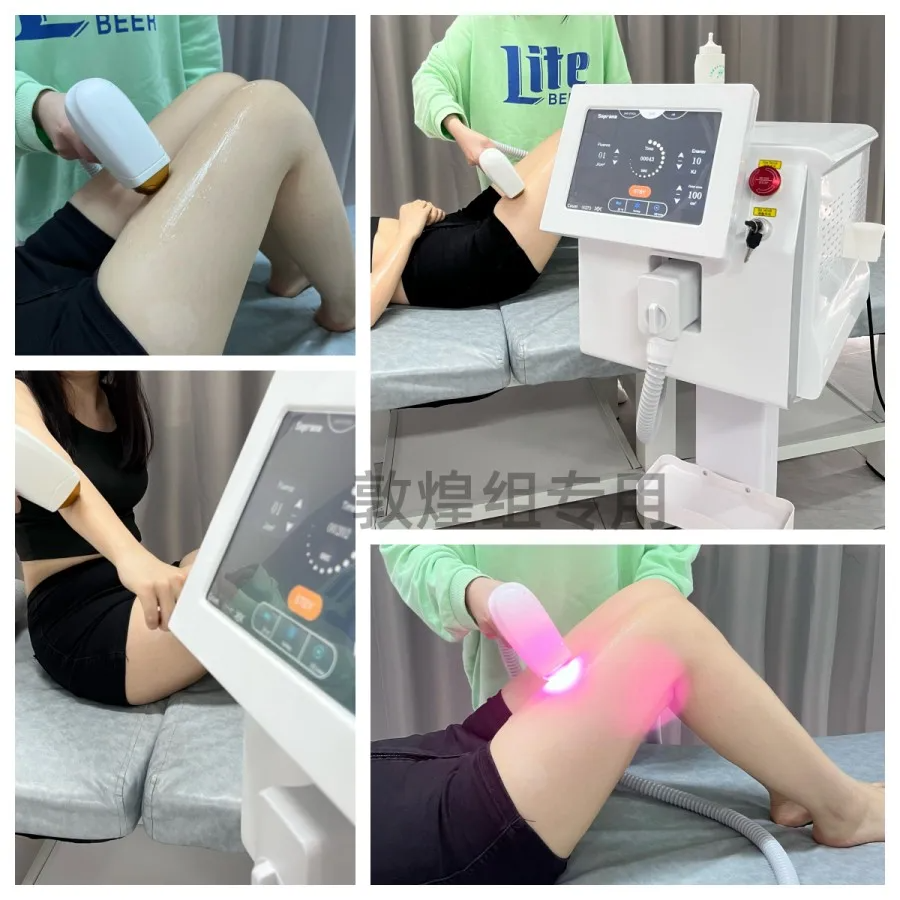 Professional 808nm Diode Laser Hair Removal Machine Three Wavelengths Ice Titanium Permanent Device For Full Body and Face