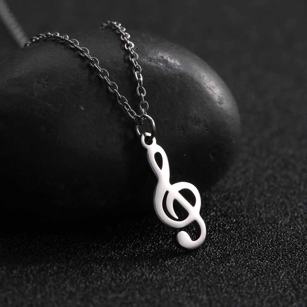 Music Necklace Treble Clef Note Chain Musical Symbol Staff Notation Gift For Woman Men Kid Child Silver Color Pendant Jewelry Z250619