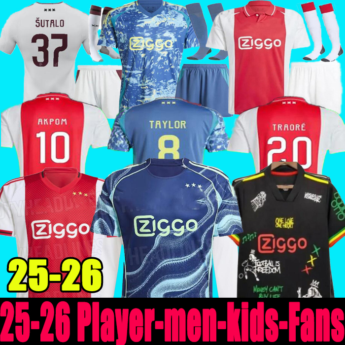 25 26 125th Anniversary Soccer Jerseys Kids Kit25 26 Football Shirts AKPOM Co branded styles TAYLOR CRUYFF Bob Marley stone AjaOX Traore Godts Weghorst Klaassen