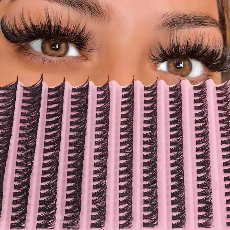 Self-Grafting Large Capacity 10 Rows Hot Melt Cluster Segment False Eyelashes Dense Fluffy Series Eyelashes 250615