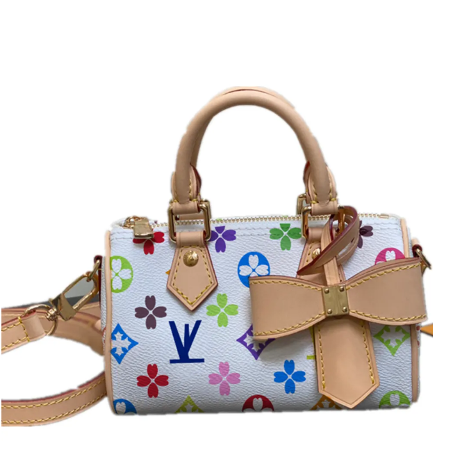 10A New Leathers Colorful Flower Pillow Travel Bag Women Leather Designer Speedyss classics presbyopia Shoulder Bags Crossbody handbags Totes pouch purse