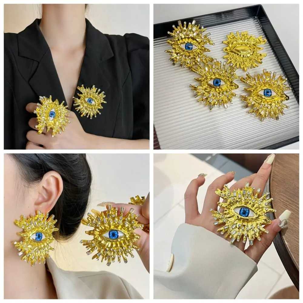 Vintage Devils Eye Jewelry Set Tassels Delicate Eyes of Demon Stud Earring Trendy Imitated Pearl Woman Brooch Autumn Winter Z250619