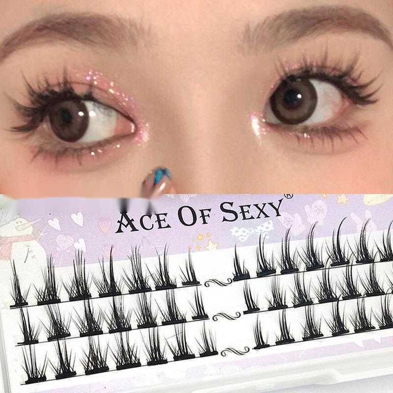 COS Manga Version Little Devil Segmental Self-Grafting False Eyelashes Natural Realistic Handmade Eyelashes 250615