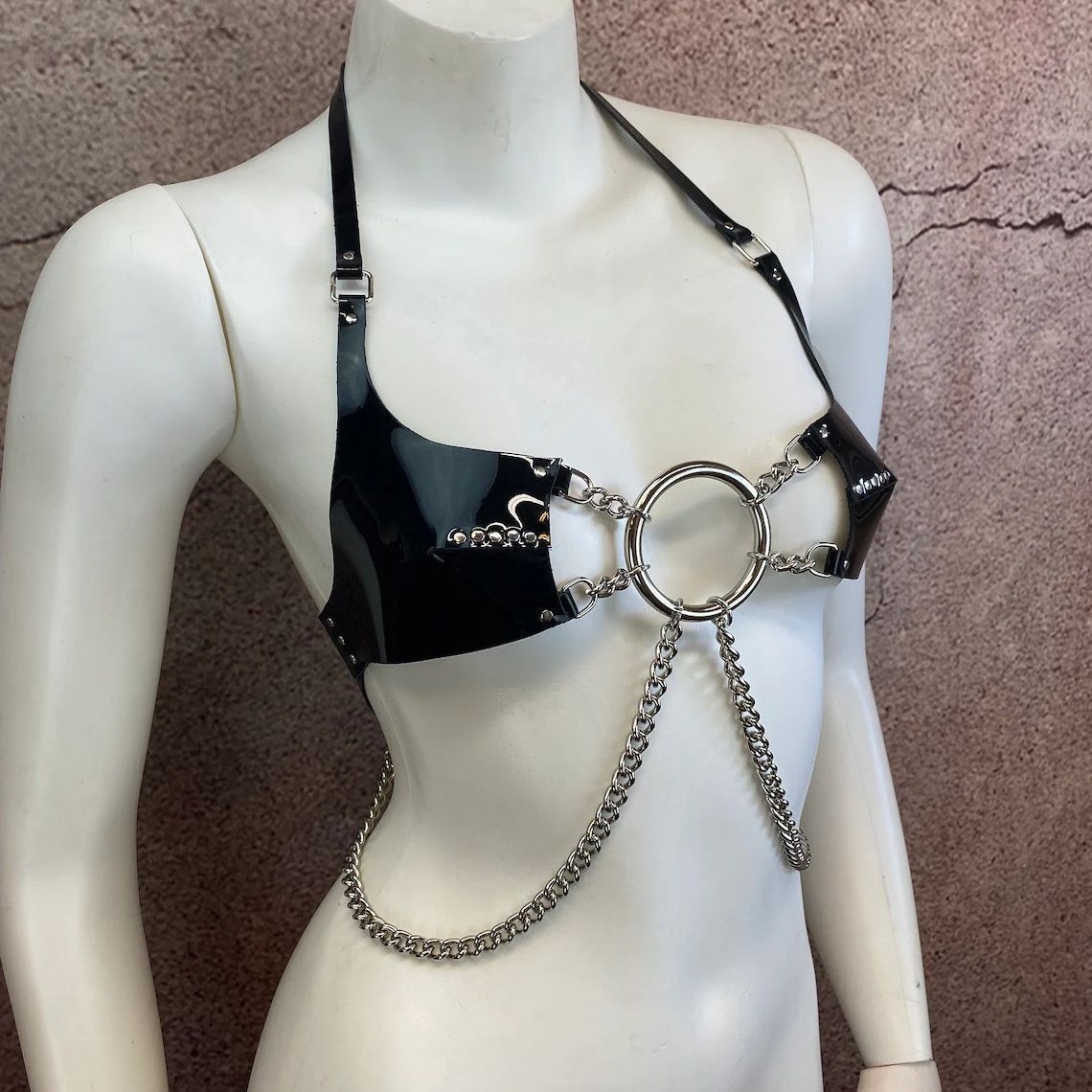 Stage Wear Dance Accessories European and American dark style chain binding clothing