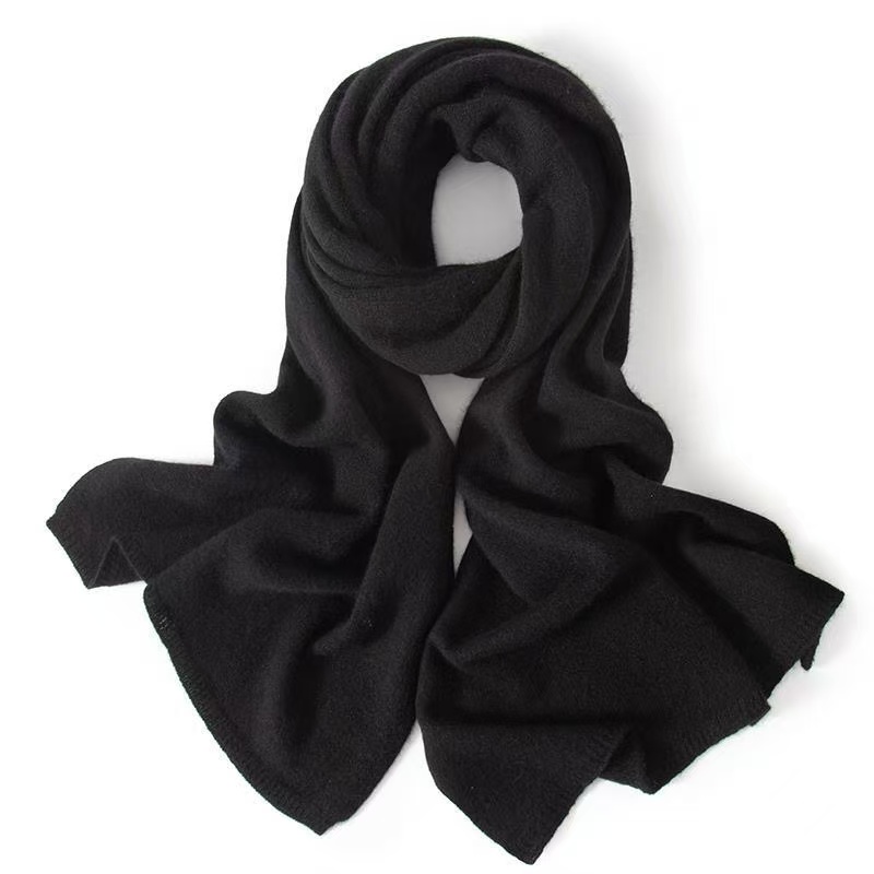 T1007 pure cashmere scarf men and women solid color long autumn and winter shawl warm neck