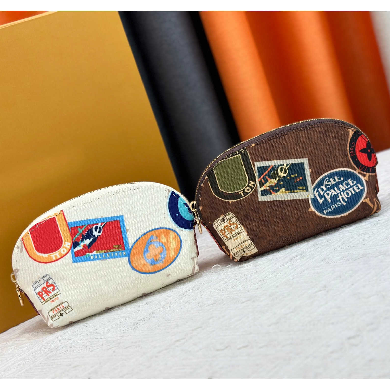 Designer Cosmetic Pouch clutch Bag cosmetic bags organizer famous makeup bag travel pouch make up ladies cluch purses zipper organizador toiletry bag