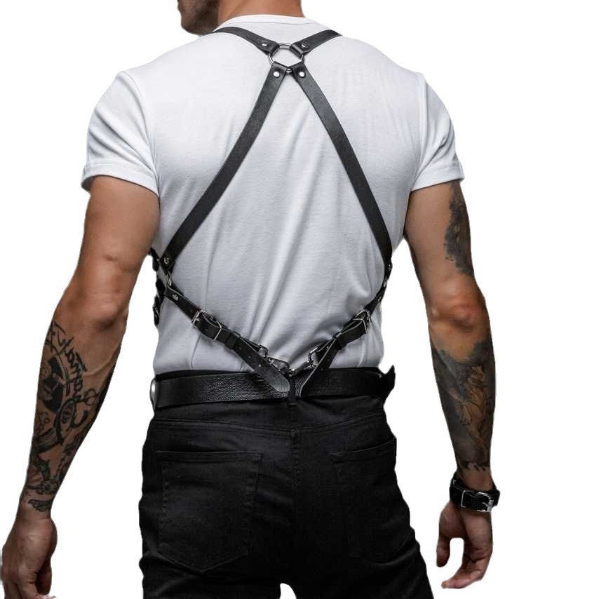 Stage Wear Dance Accessories Men's belt body restraint shoulder strap