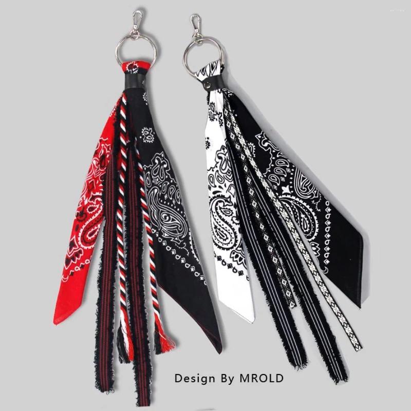 Keychains Hiphop Paisley Bandana Key Chain Streetwear Pant Waist Accessories | Chinese Trendy Ribbon Decorations For Jeans 2025