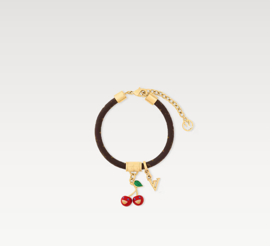 With BOX CHERRY designer charm bracelets leather brown bangles for woman bracelets vintage top quality classic jewelry luxury bracelet