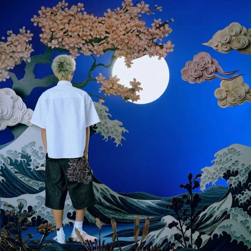 Y2K Harajuku Shorts vintage plum blossom embroidery Baggy Denim Shorts NEW American men women Casual Hip hop Shorts Streetwear XJ250617