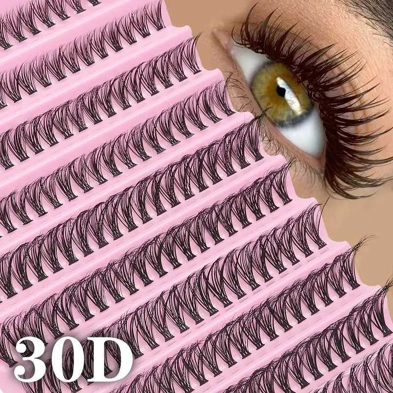 Self-Grafting Large Capacity 10 Rows Hot Melt Cluster Segment False Eyelashes Dense Fluffy Series Eyelashes 250615