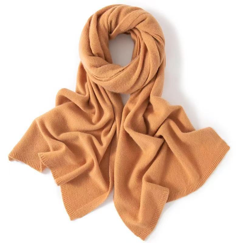 T1007 pure cashmere scarf men and women solid color long autumn and winter shawl warm neck
