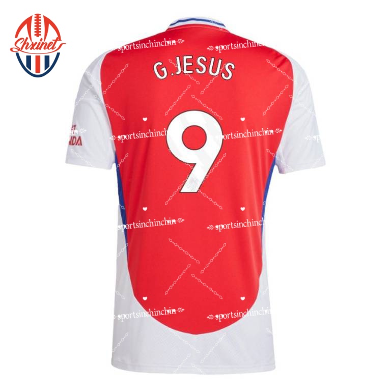 2025/26 Season Latest Home and Away Saca 7 Havertz 29 Ergo 8 Adult Short Sleeve Soccer Jerseys Jesus 9 Rice 41 Martinelli 11 Children's Training 
