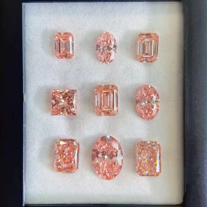 IGI Certificate 1ct 2ct Fancy Vivid Pink Lab Grown Diamond Radiant Cushion Oval Pear Cut Fancy Color Lab HPHT CVD Diamond