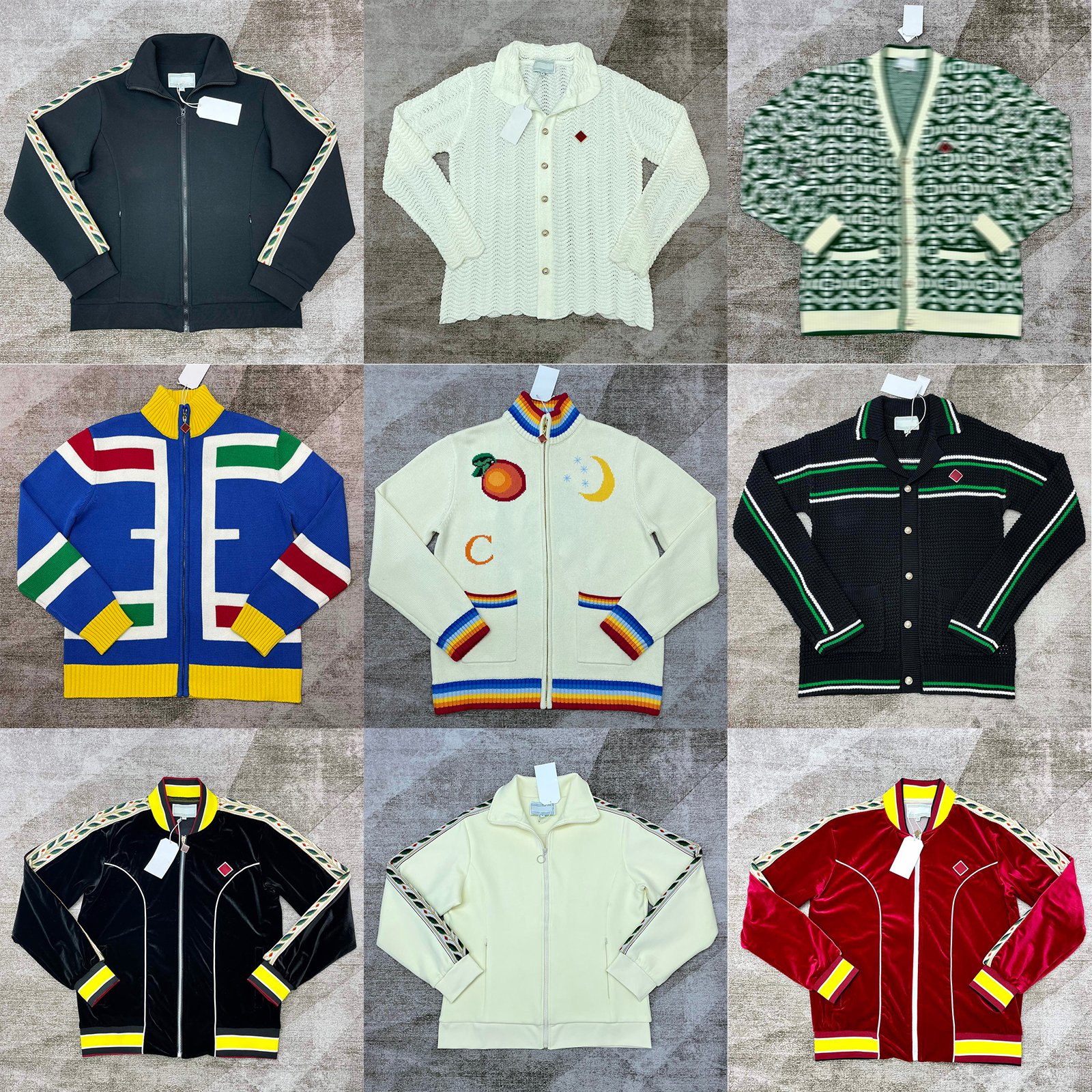 Designer Men's Jacket Embroidery Knitted Cardigan Polo Sweater High Quality Casual Loose Ribbon Zipper Coat Women Men
