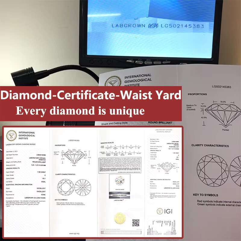 Wholesale Igi Gia Certified Cvd Hpht Loose Lab Grown Diamond VVS VS Lab Created Diamonds for Jewelry Pendant Ring 2 3 Carat