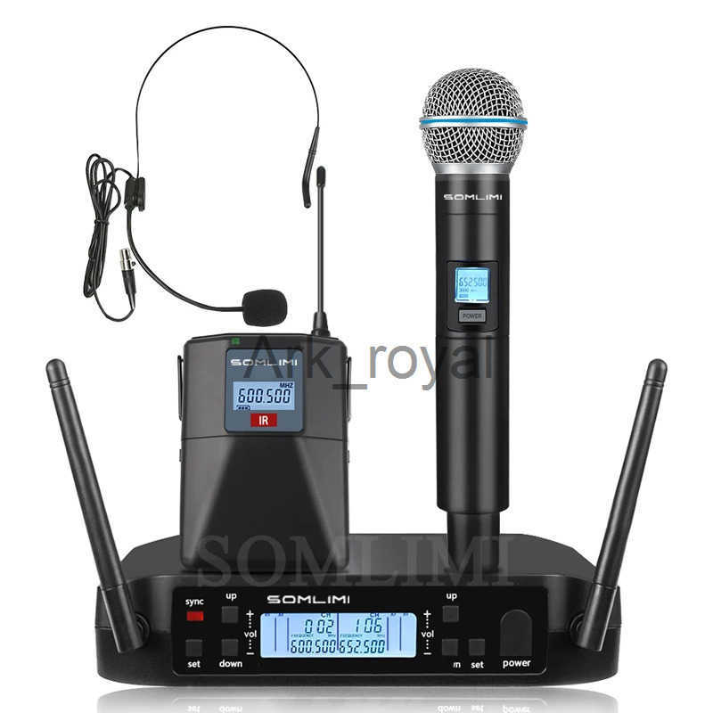 SOMLIMI GLD58 Microphone Wireless Professional UHF System Handheld Mic For Stage Speech Wedding Show Band Home Party Church J250620