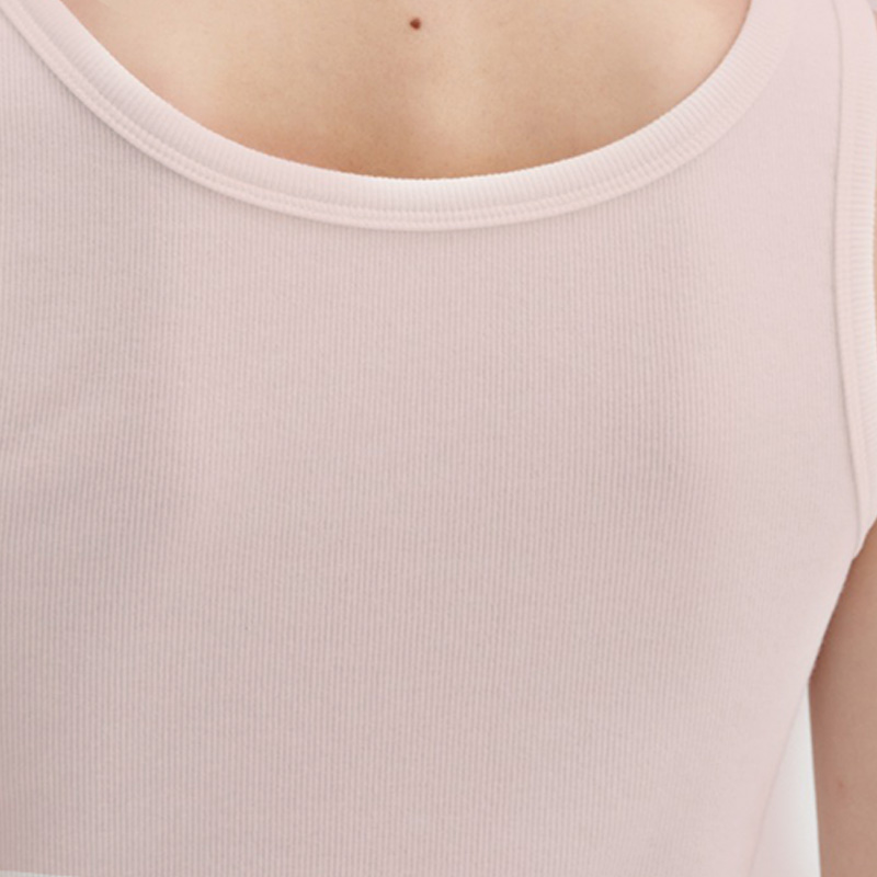 womens soft pastel pink rib knit vest chic casual layering piece