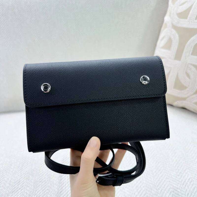 Palm Print Small Square Simple Commuter Single Shoulder Crossbody Envelope Bag Genuine Leather Handbags For Women Side Pouch