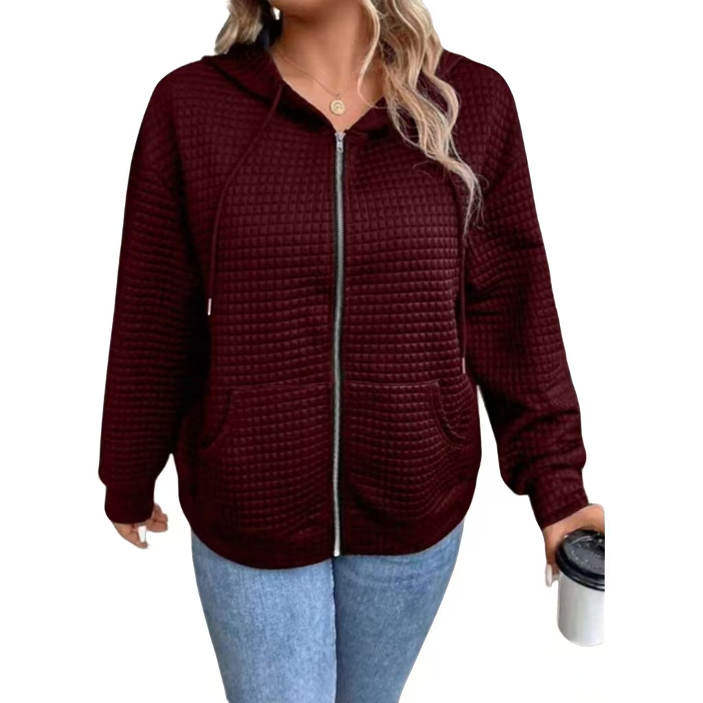 Solid Color European-Inspired Fall Outerwear: Casual Long Sleeve Coat with Zippers