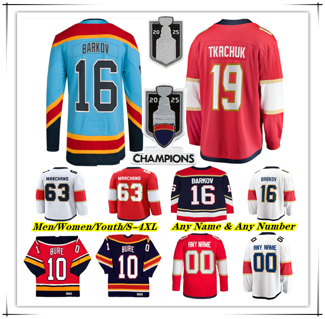 Ice Hockey Jersey Matthew Tkachuk Brad Marchand Aleksander Barkov Sergei Bobrovsky Sam Bennett Eetu Luostarinen Carter Verhaeghe Anton Lundell Aaron Ekblad Youth
