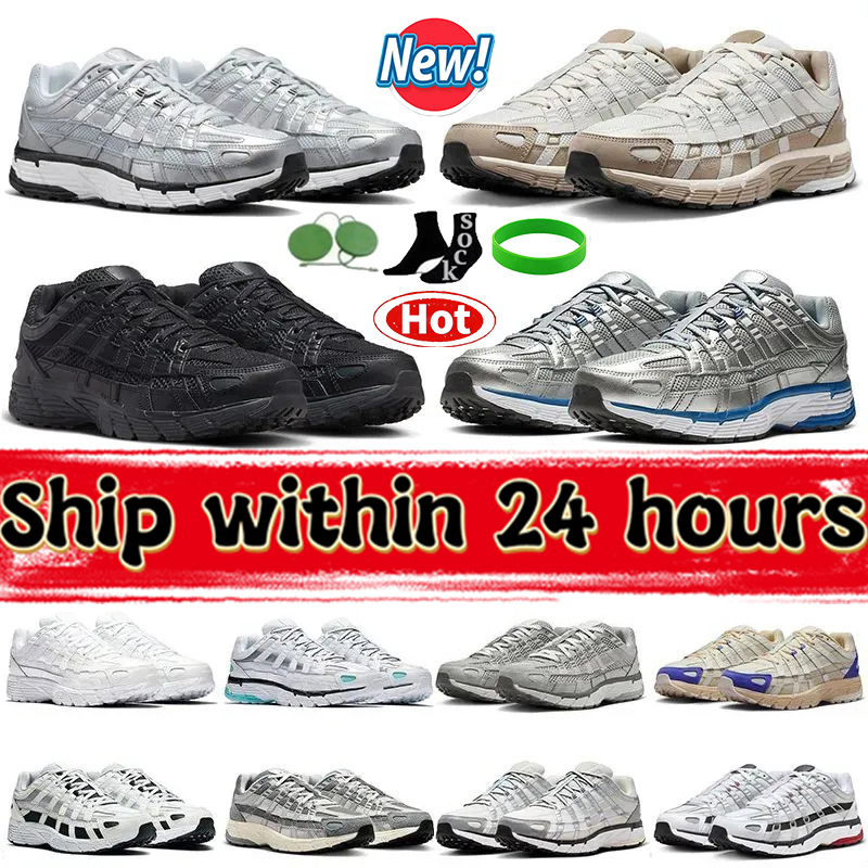 Men Women Running Shoes Designer P6000 Trainers Metallic Silver Triple White Flat Pewter Armory Navy Dusty Cactus Mens Womens Outdoor Spors Low Sneakers Size 36-45