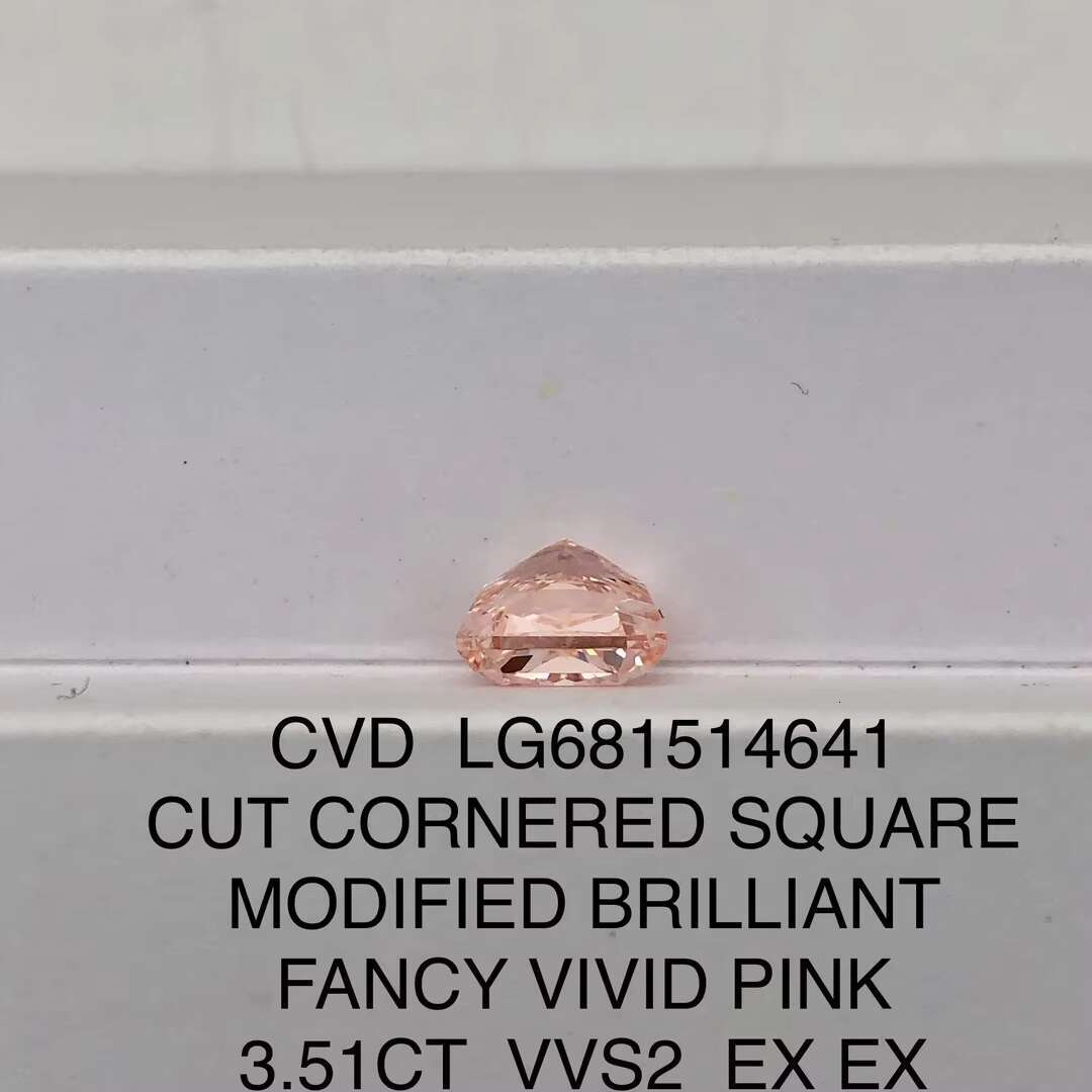 Fancy Color IGI Certified Pink CVD Lab Diamond Pear Oval Radiant Princess Cut Fancy Shape Lab Grown Diamond HPHT Loose Diamond