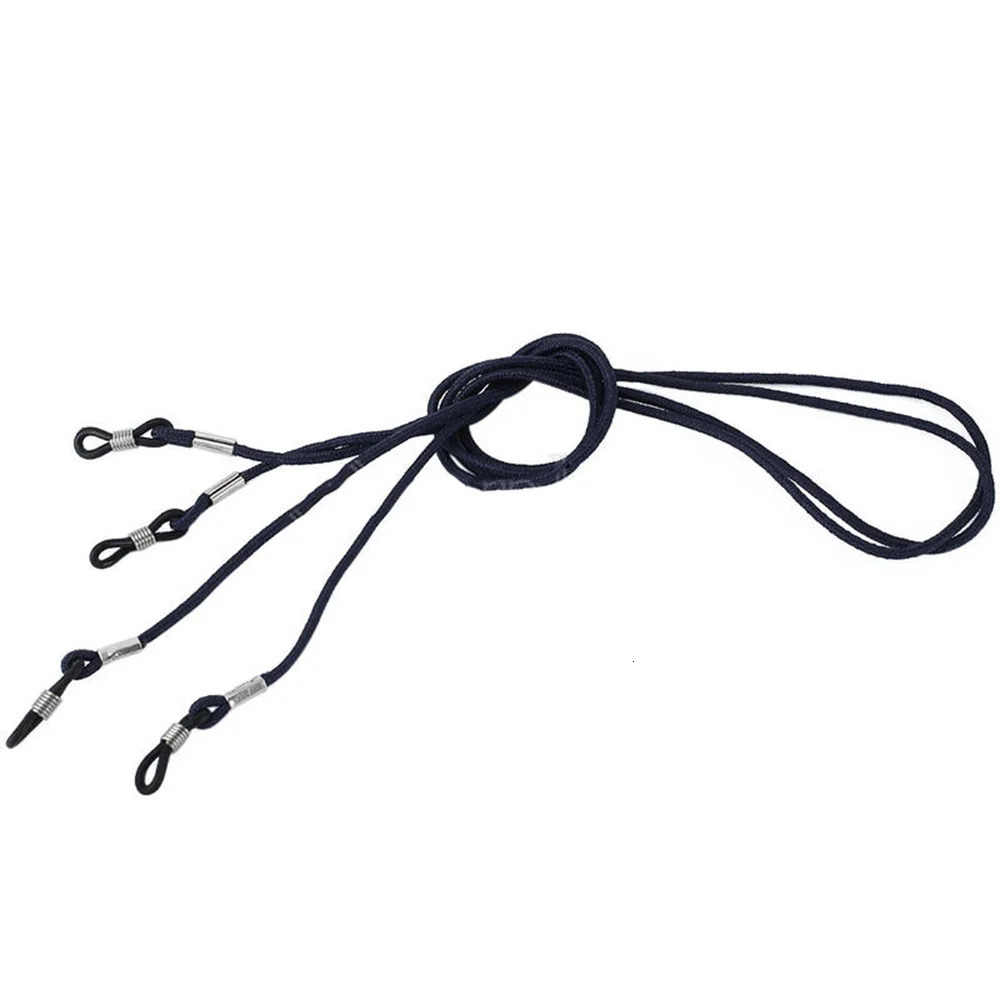 KLASSNUM 2Pcs Black Rope Glasses Strap Soft Neck Cord String Retainer Lanyard Sunglasses Eyeglasses Adjustable AntiSlip Chain 250612