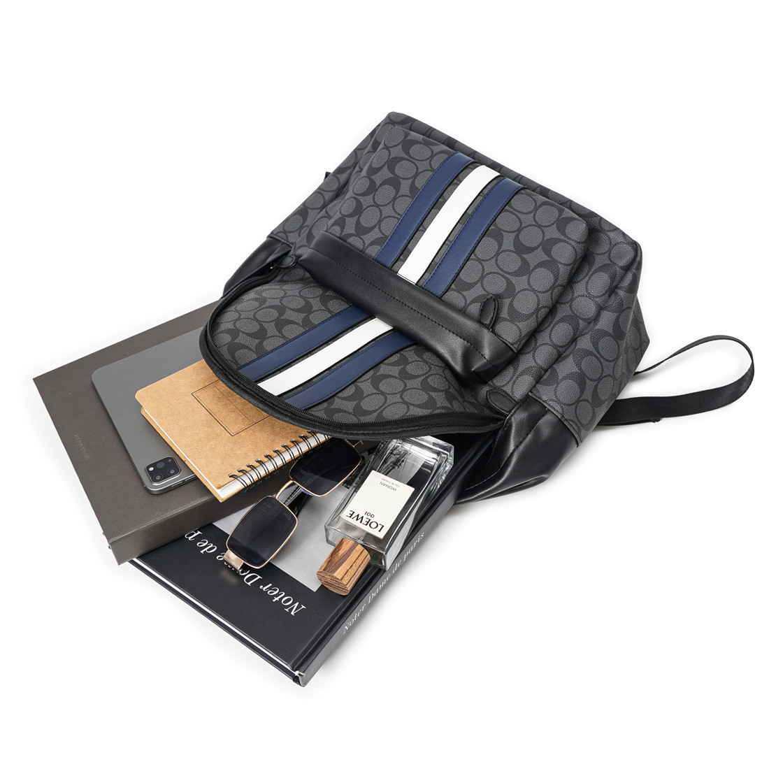 new Free shipping designer cross body for Men Splicing contrasting color backpack backpack Korean fashion backpack travel bag computer bag