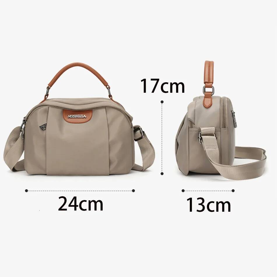 DHGM Casual Solid Messenger Waterproof Nylon Shoulder Crossbody Bags for Women 2025 Ladies High Quality Purses and Handbag