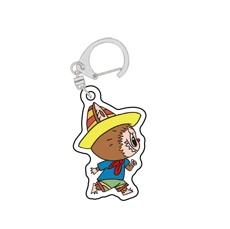 Cute Free Delivery Designer Keychain Labubu Little Sheep Keychain Acrylic Pendant Backpack Decoration HD Transparent Keychain Customization