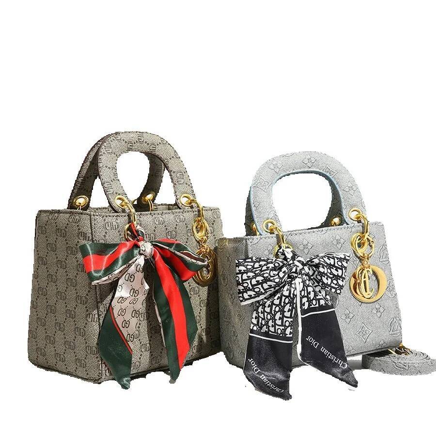 Free Shipping 2025 New Designer Bag Retro High-end Elegant Printed Scarf Women's Handbag Fashionable High-quality Shopping Bag
