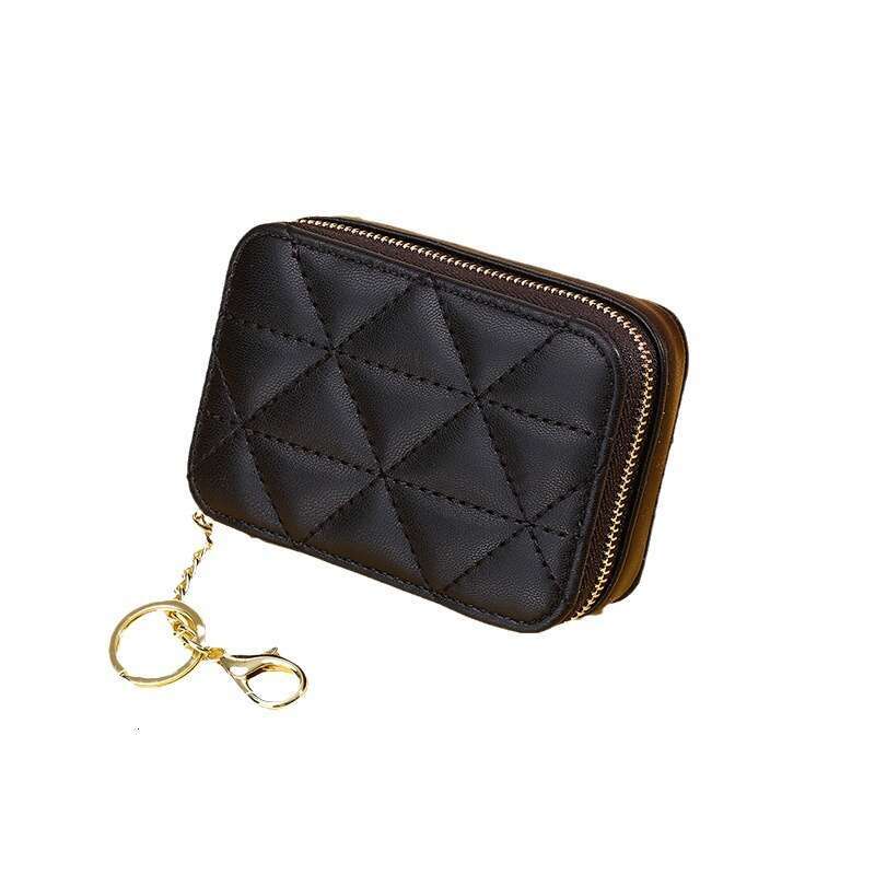 New Style Mirror Lipstick Mini Quilted Exquisite Portable Keychain Makeup Small Bag Coin Purse
