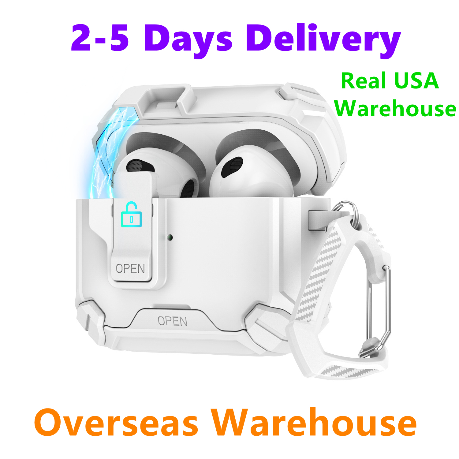 A4 USA Stock For Airpods pro 2 3 4 air pod max earphones Accessories airpods 4 Silicone Cute Protective Headphone Cover airpod pro 2nd ALITACT TPU Shockproof Case