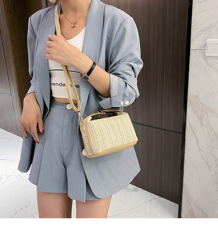 Free Shipping 2025 New Designer Bag Fashionable And High-quality Shopping Bag Multifunctional Crossbody Bag Simple And Fresh Straw Woven Single Should
