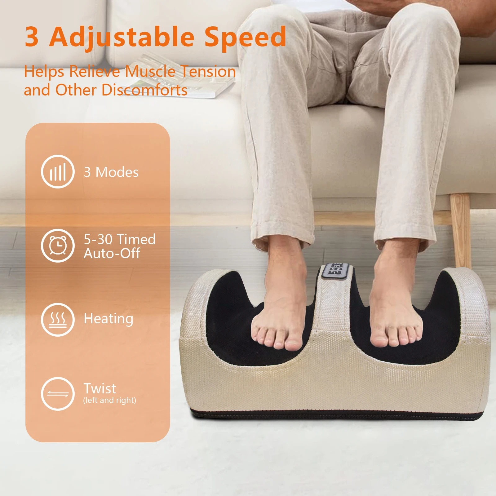 Foot massage machine kneading foot leg massager electric heating home Christmas gifts Valentines Day M 250605