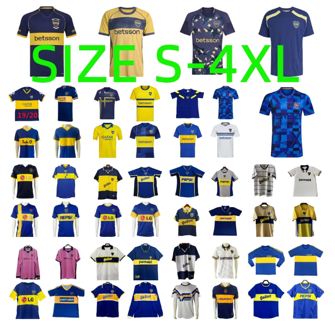 1992 84 95 96 97 98 99 Retro BOCA Juniors Soccer Jersey Maradona ROMAN Caniggia RIQUELME 2002 Football Shirts Maillot Camiseta de Futbol 99 00 02 03 04 05 06 07 08 09 1981