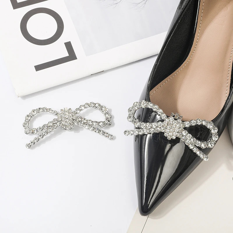 1Pcs DIY Detachable Wedding Shoes High Heel Shoe Accessories Women Shoe Floral Buckle Shoe Clip Alloy Rhinestone Versatile Upper 250617
