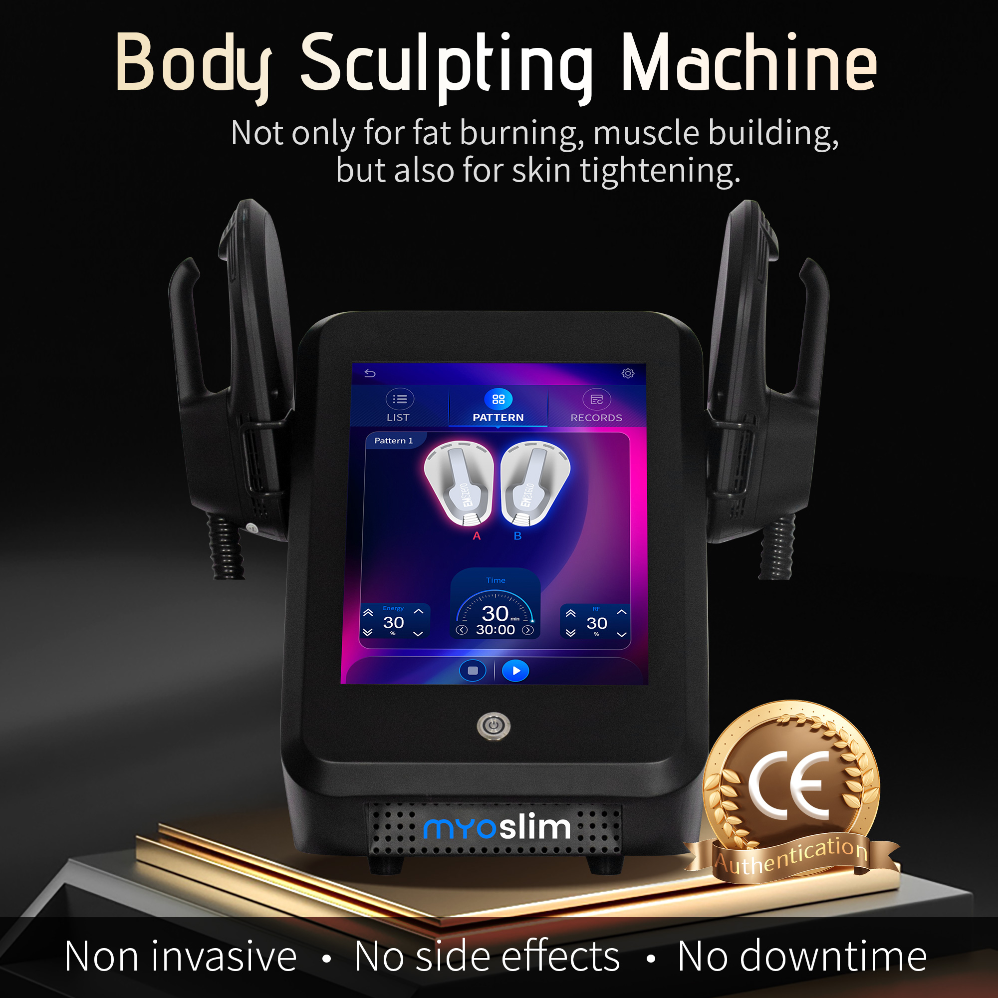 RF EMS Body Sculpting MYOSLIM Machine Muscle Stimulation Massager Sculpt Electromagnetic Butt Fat Healthy Weight Loss Salon ZERO