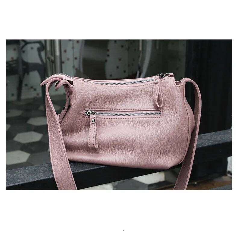Soft Wide Strap Crossbody Women 2024 New Designer Handbag Purses Real Leather Single Shoulder Messenger Fashion Bag