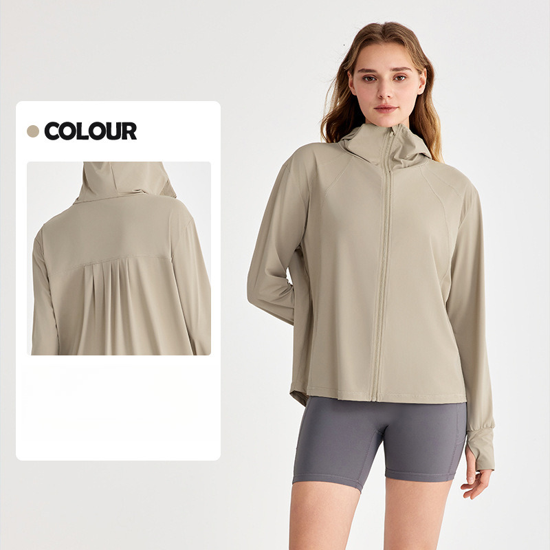 Outdoor Sports Loose Cool Breathable Hooded Sun Protection Coat Women's Beach Cover-up Sunshade Skin Jacket