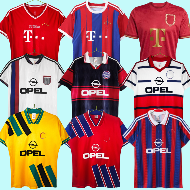 Retro Bayerns Soccer Jersey 94 95 96 97 98 99 00 01 Maradona Pizarro Kane Olise Munich 125 ans