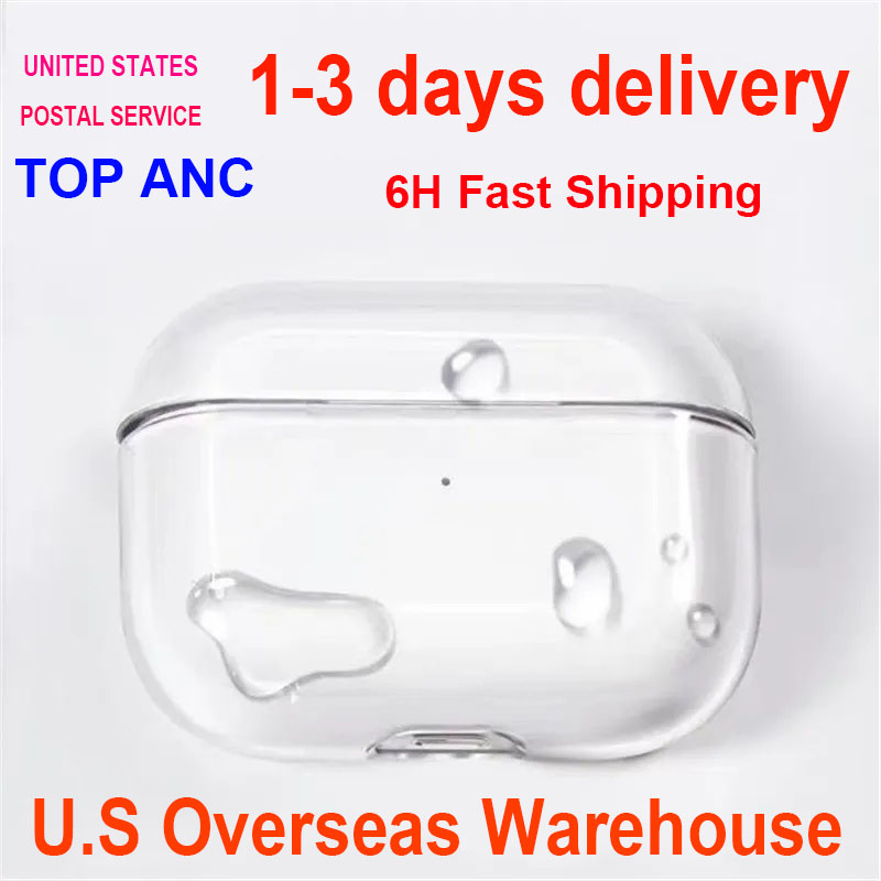 USA Stock for pro2 With ANC pods 4 pro 2nd air 3 pros max Headphone Accessories Solid Silicone Protective Earphone Cover Wireless Charging Cases